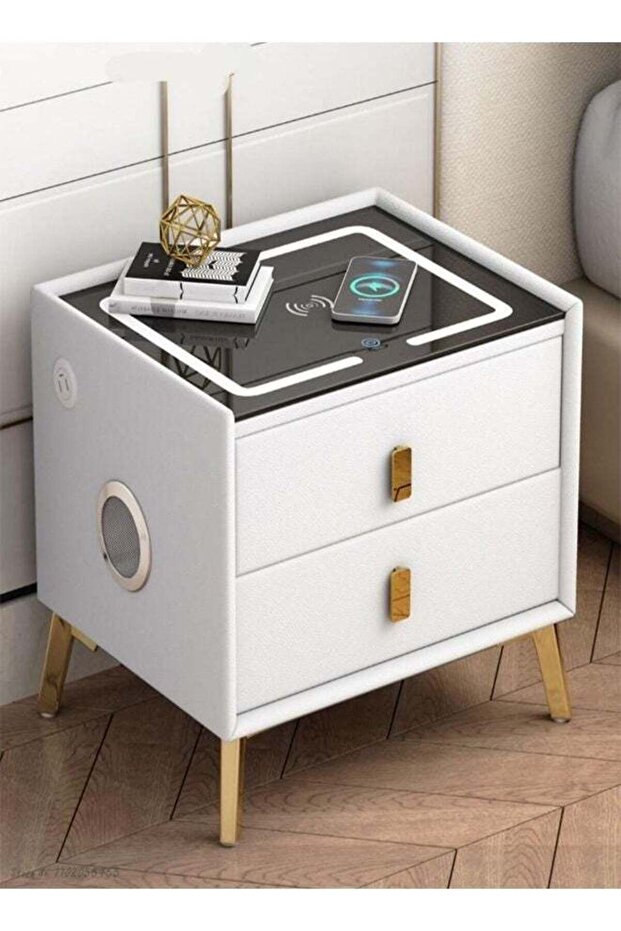 Multifunction Smart Wireless Charging Nightstand Intelligent Design Light and Bluetooth Audio Speake