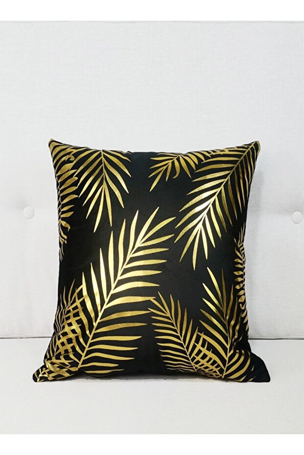 Shining Leaf Printed Design Cushion Covers Decor Throw Pillow Cover Gold Decorative Pillowcase Cushi