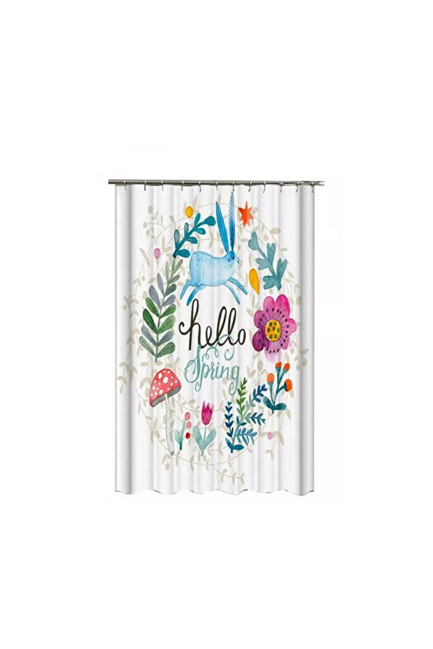 Multipurpose Household Curtain Waterproof Beautiful Flowers and Plants Printed Shower Curtain