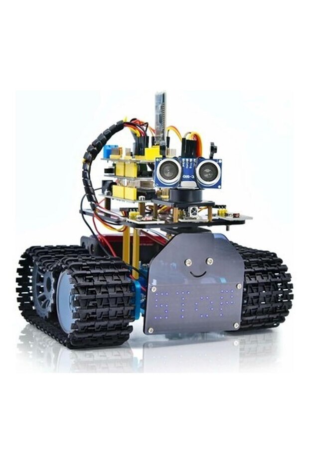 Mini Tank Robot V2 Arduino Için Akıllı Araç Kiti - 1