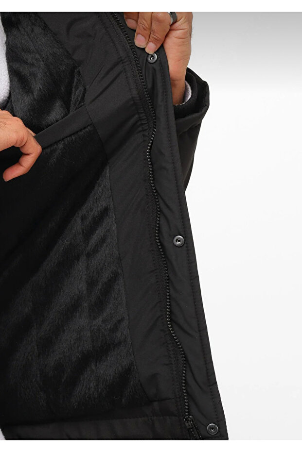 معطف Shoftshell مقاوم للماء والرياح مع فرو من الداخل - 5
