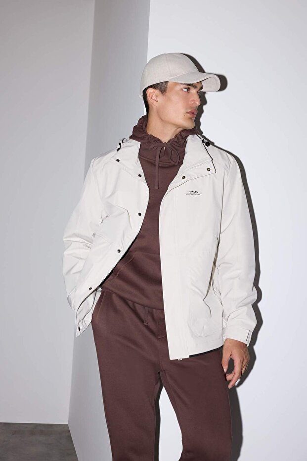Water Repellent Hooded Coat C8284Ax24Au