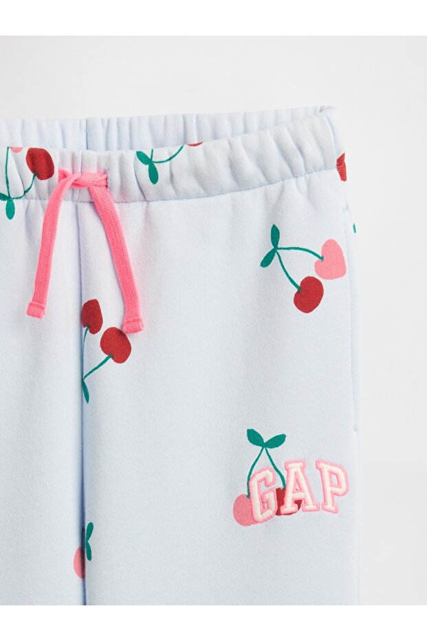 Kız Çocuk Açık Mavi Relaxed Logo Jogger Eşofman Altı - 2
