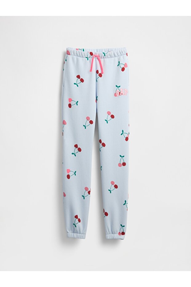 Kız Çocuk Açık Mavi Relaxed Logo Jogger Eşofman Altı - 1