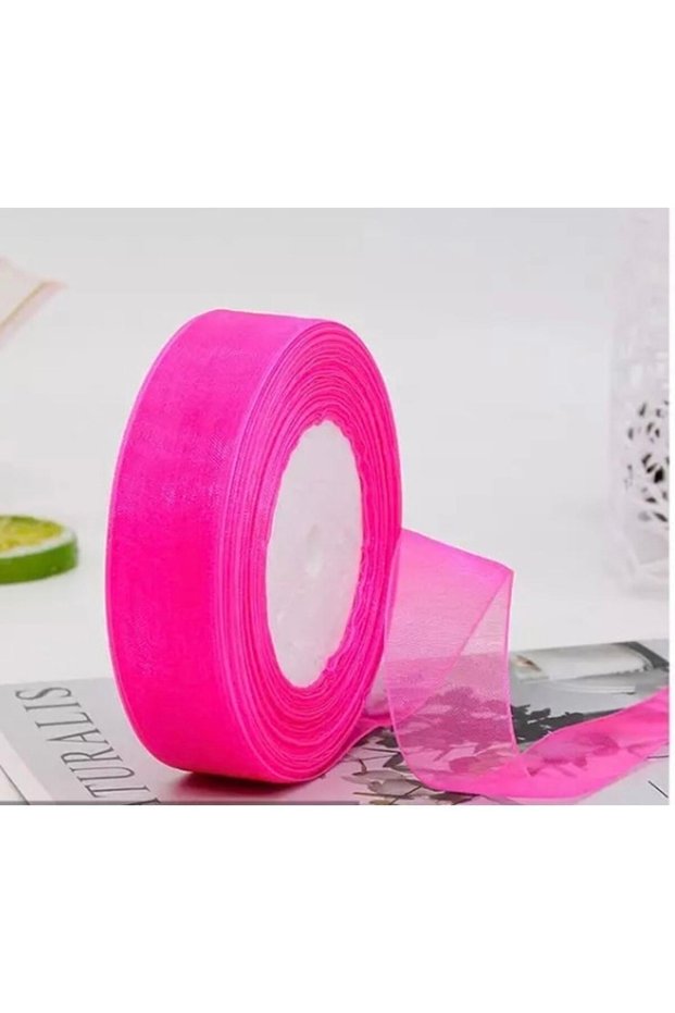 Organza Fuchsia Ribbon 2 Cm 50 Meters Gift Ornament