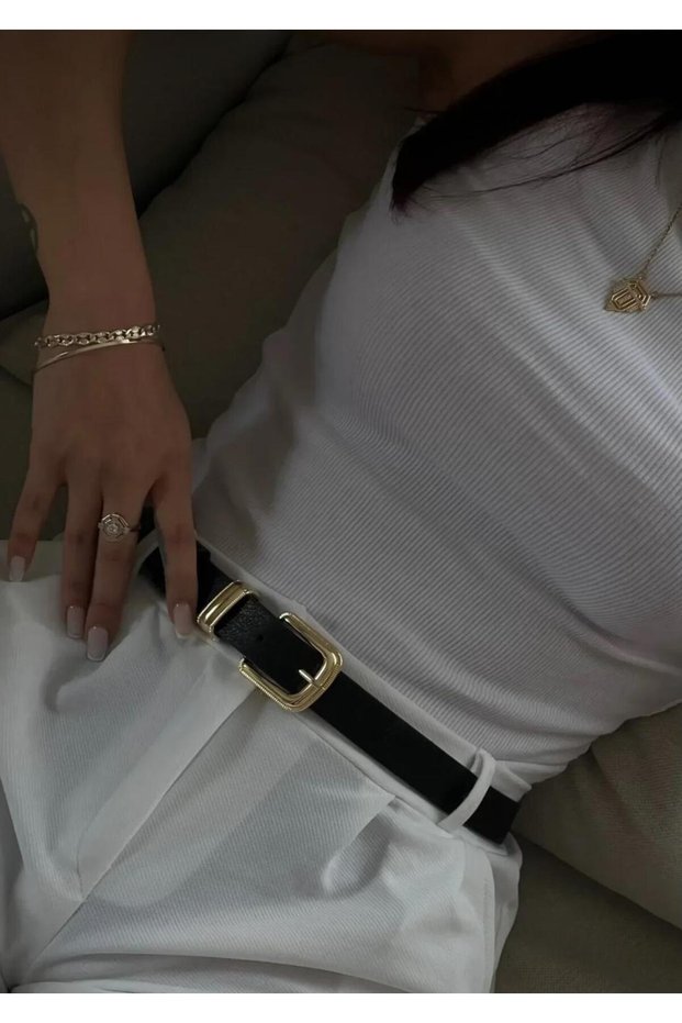 Women's Belt with Gold Bridge Buckle, Jacket Belt, Trouser Belt, Dress Belt,