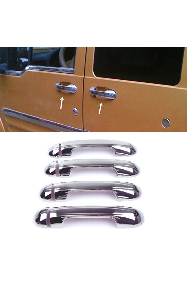 Ford Connect 2004-2014 Arası Krom Kapı Kolu 4 Kapı Paslanmaz Çelik - 1