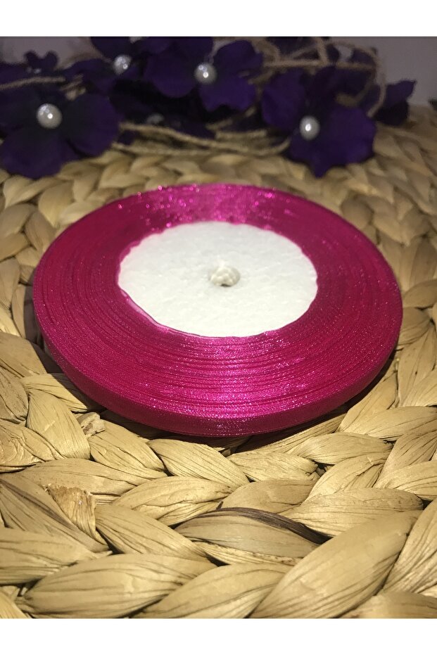 6 MM Organza Fuchsia Ribbon 50 Meters Gift Ornament
