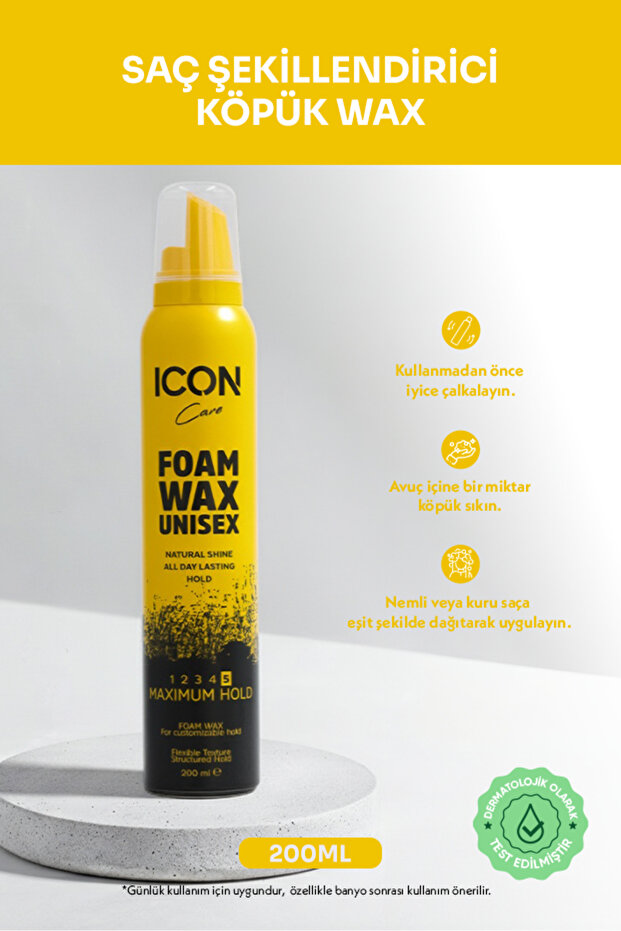 Icon Care Saç Köpük Şekillendiri Wax 200ml Maximum Hold - 4