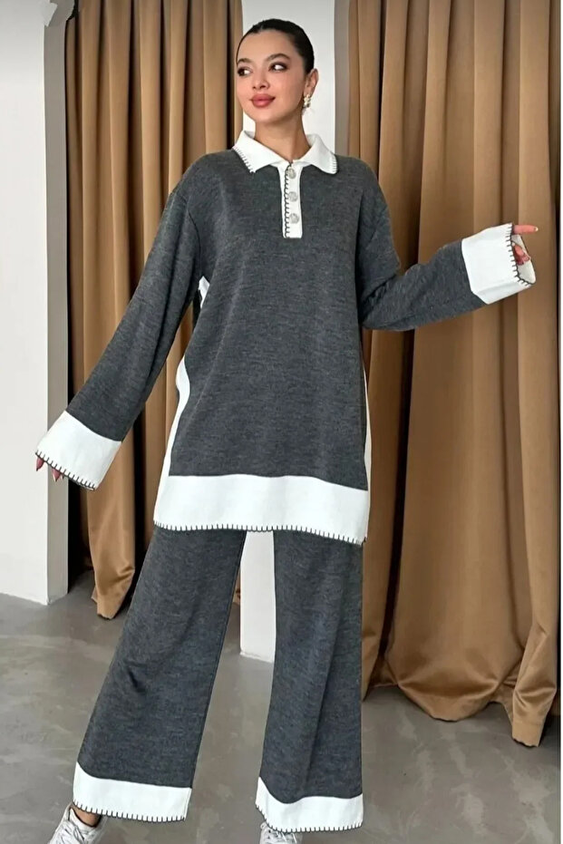 Triko Spor Takım Alt Üst Çoban Dikişli - 2