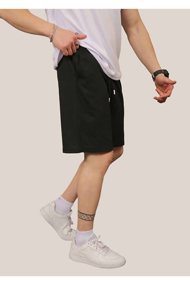 Men's Bermuda Regular 2 Thread Basic Summer Relaxed Cut Shorts - 3