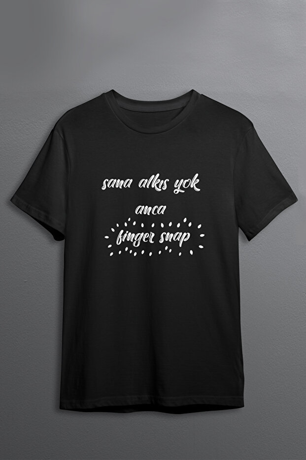 Design No Clap for You Front Print Oversize Cotton Crew Neck Unisex T-Shirt