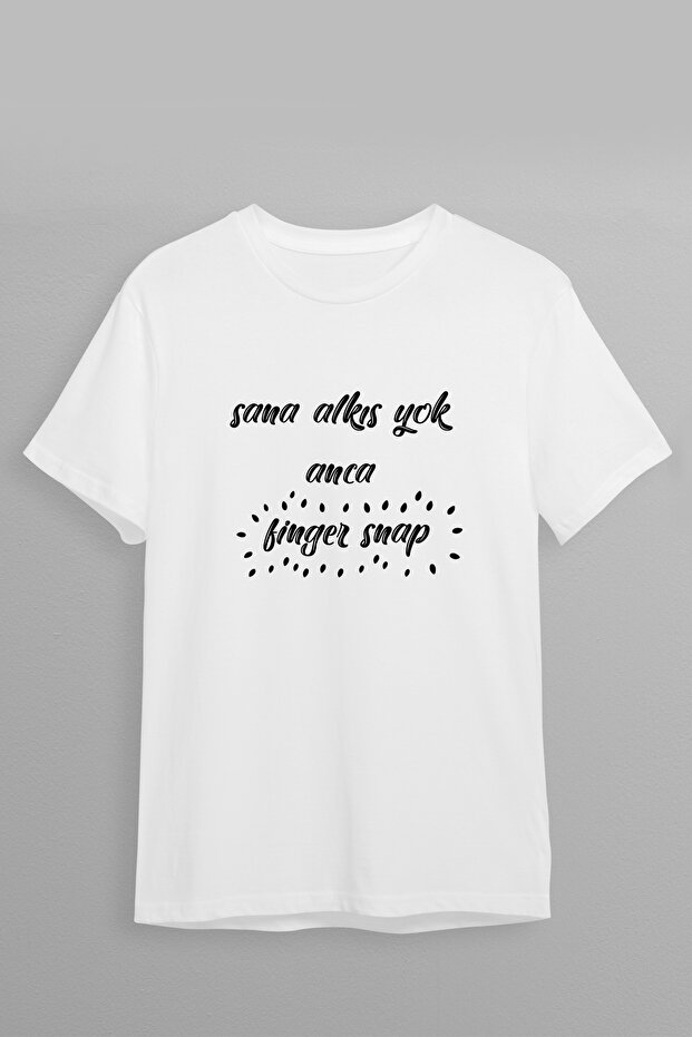 Design No Clap for You Front Print Oversize Cotton Crew Neck Unisex T-Shirt