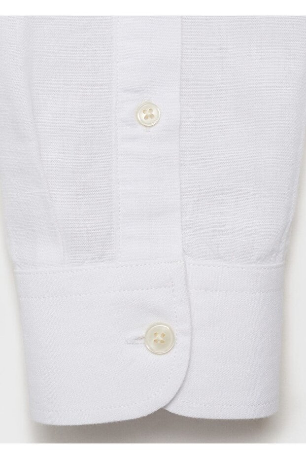 Hakim yaka keten gömlek - 8