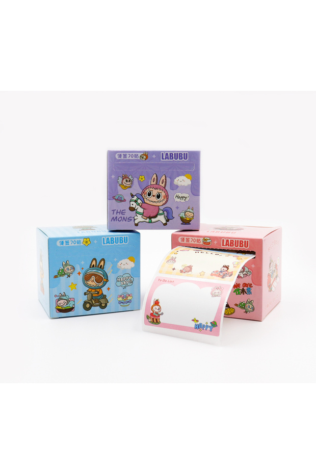 ملصق ورق لابوبو 6x4 سم - 70 قطعة - لون الصندوق المعبأ يمكن أن يتغير حسب حالة المخزون - 2