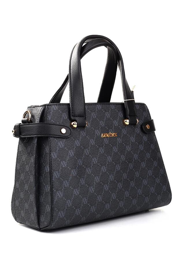 Women's Black Dotted Hand & Shoulder Bag 172
