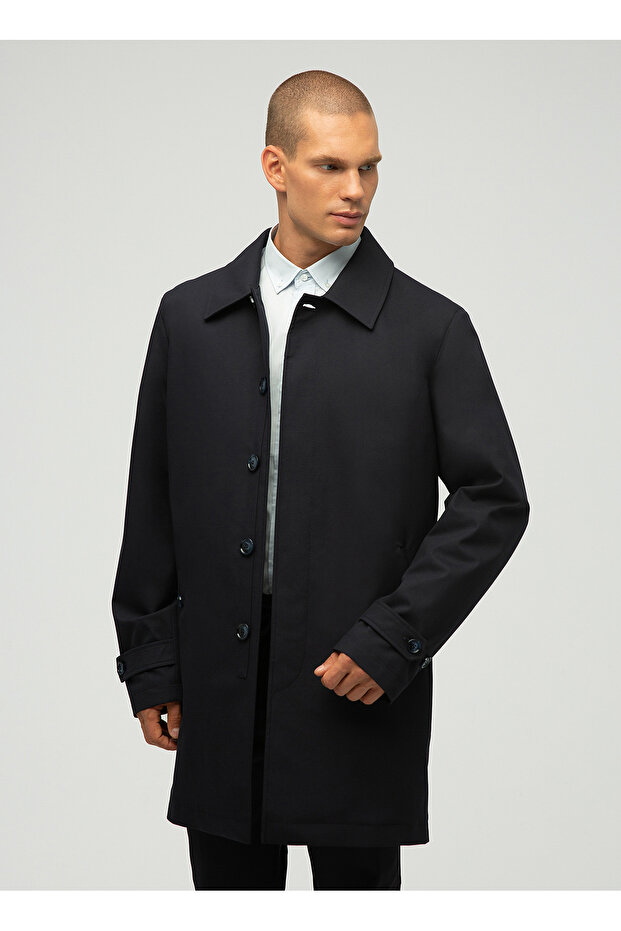 Lacivert Erkek Trençkot Marcus - 5