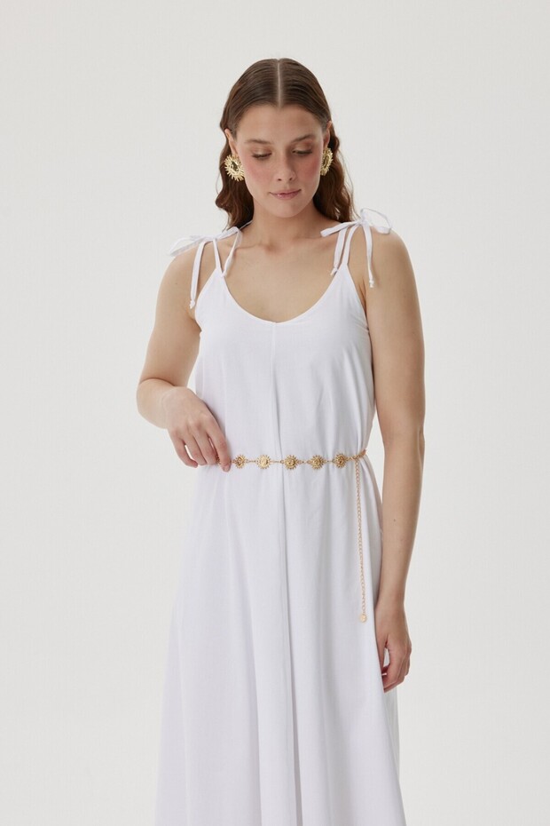 BELLA İP ASKILI ELBİSE - 7