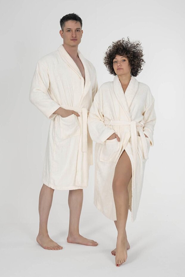 Bukle Gramajlı Bambu Unisex Bornoz - 7