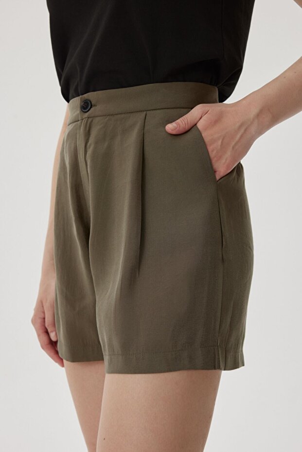 YÜKSEK BEL BERMUDA ŞORT - 4