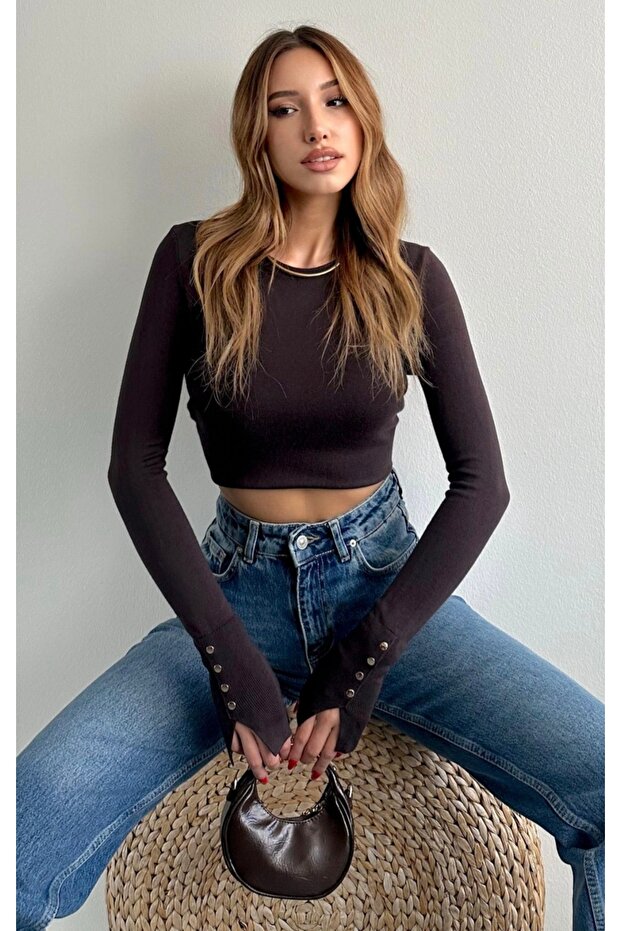 Solid Color Basic Sweater Burgundy - 3