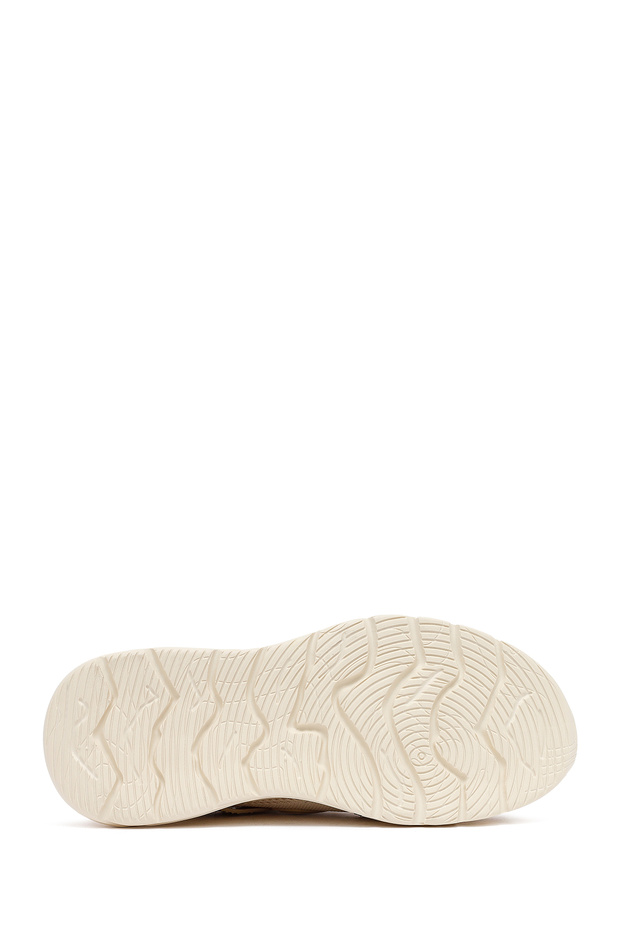 Zero Erkek Bej Bağcıklı Kalın Tabanlı Kumaş Sneaker 25SFD69426F - 4