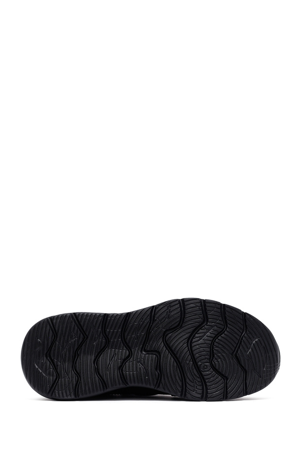 Zero Erkek Siyah Bağcıklı Kalın Tabanlı Kumaş Sneaker 25SFD69426F - 4