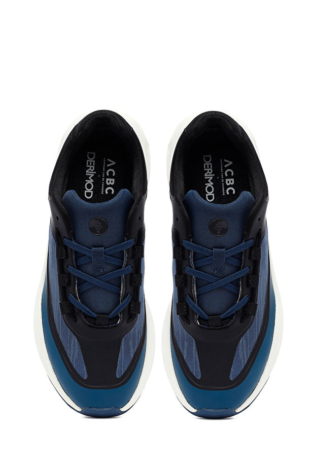 ACBC x Derimod Erkek Lacivert Bağcıklı Kalın Tabanlı Kumaş Sneaker 25SFD78026F - 7