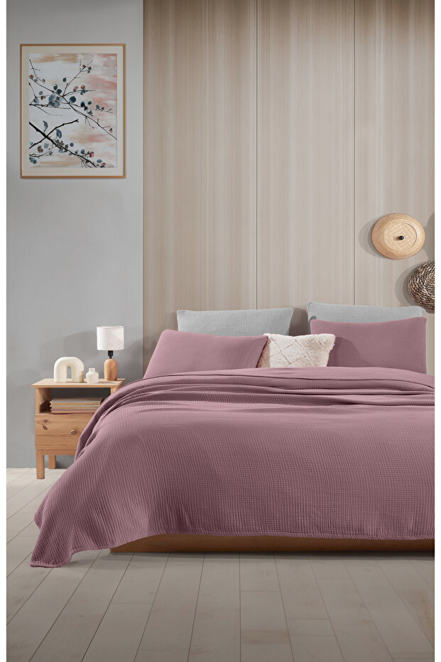 Plum 4 Layer Multi Muslin 2 Pieces Pillow Case 50 X70cm