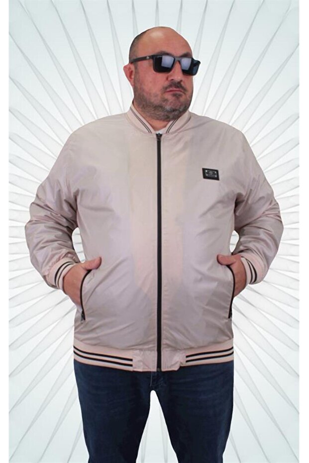 Plus Size Basic Pilot Coat 23823 BEIGE - 2