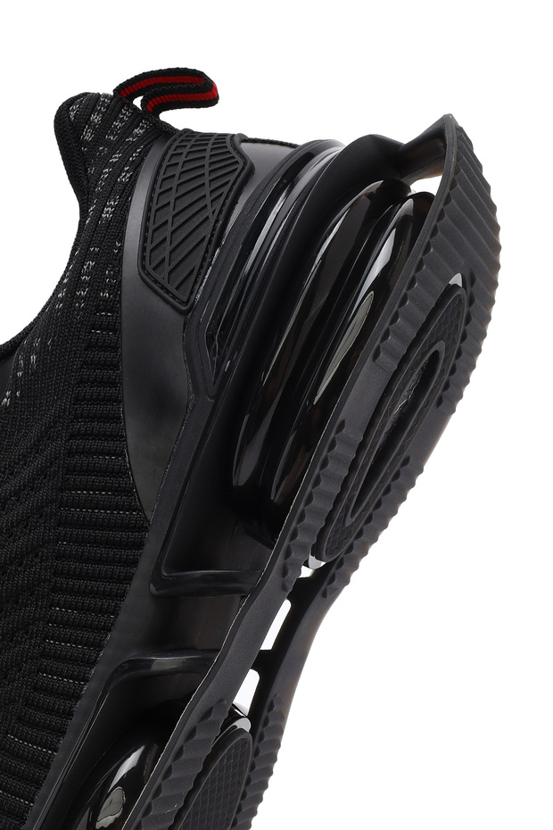 Zero Erkek Siyah Bağcıklı Kalın Tabanlı Sneaker 25SFD69446F - 8
