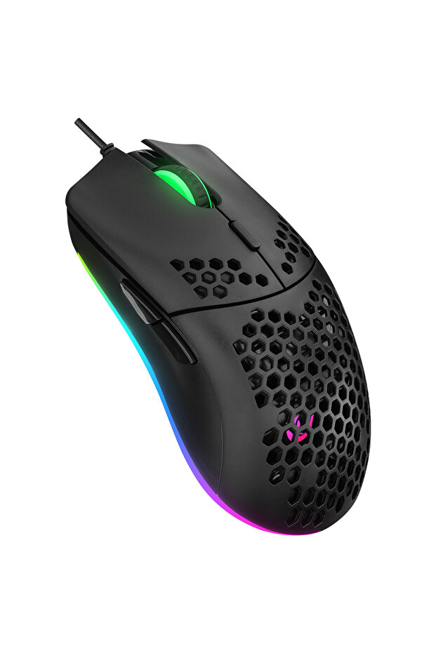 KB-R310 BROKER V2 Siyah Usb Gökkuşağı Zemin Aydınlatmalı 12800 DPI Oyuncu Klavye + Mouse Set - 4