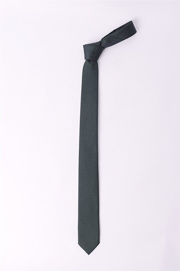 ربطة عنق خضراء مستقيمة للرجال ذات نمط ذاتي - 3