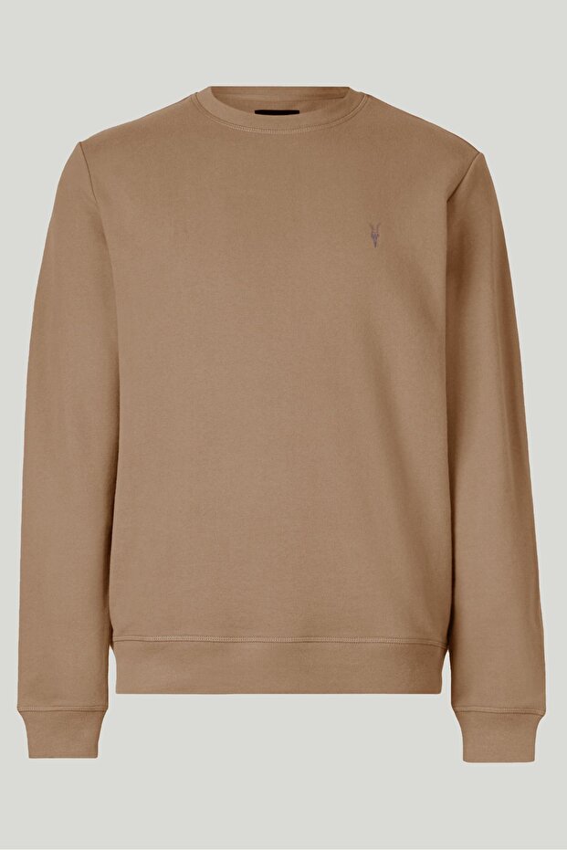 Caramel Color Basic Crew Neck Relaxed Regular Men's Sweatshirt - 3