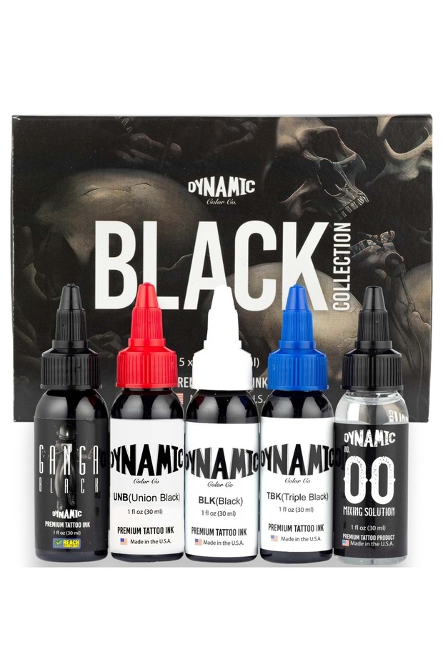 The Black Collection Set 5 Adet 1oz/30ml Çok Renkli Dövme Boyası - 1