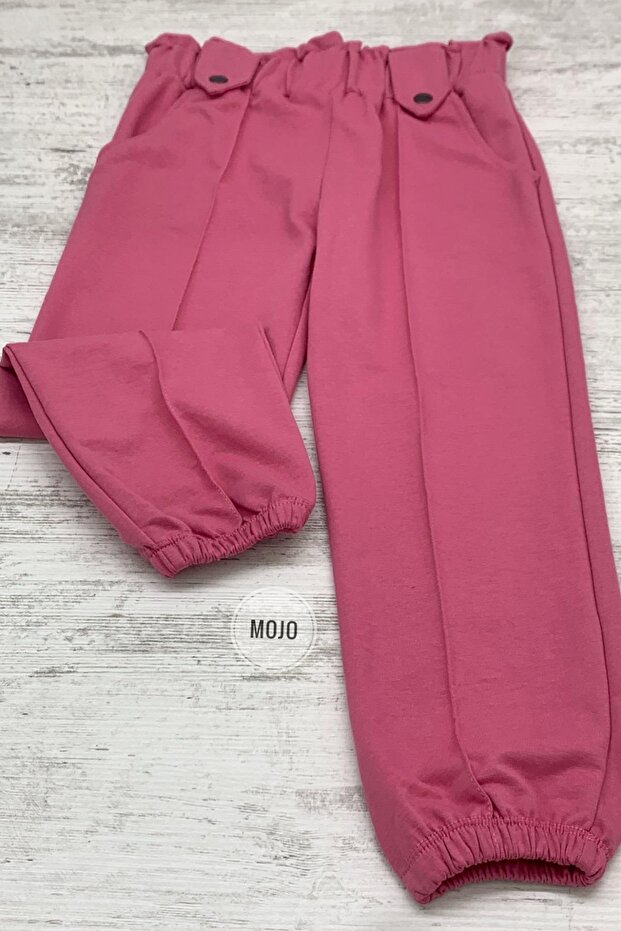 Mojo Kız Çocuk 8-12 Yaş Kemer Detaylı Eşofman Altı 724602 Pembe - 3