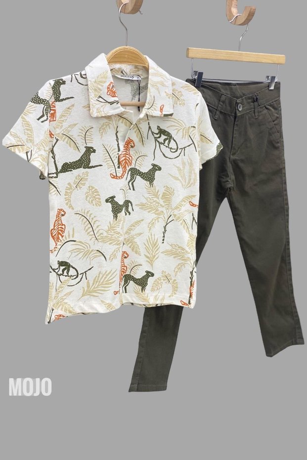 Boy's Canvas Trousers 0296 Khaki