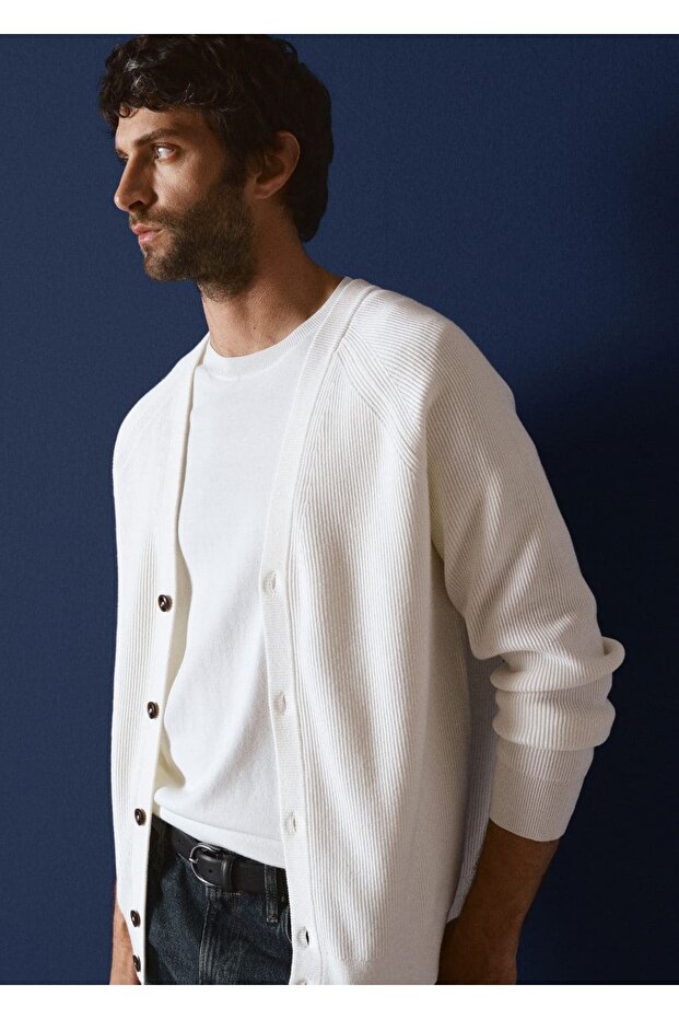 Ribana triko düğmeli hırka - 8