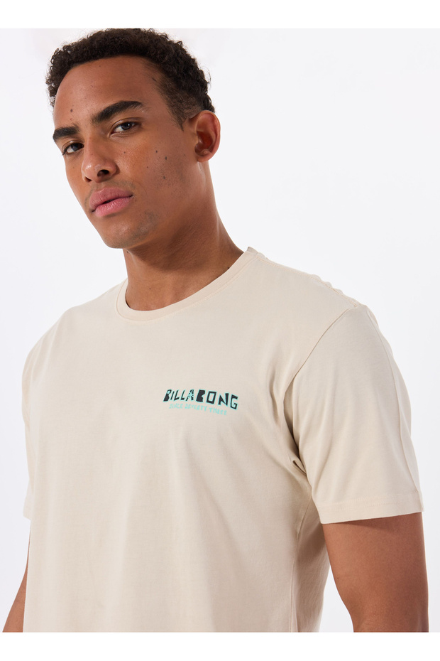 TWIN PEAKS REGULAR SS 24A351528 Bej Bisiklet Yaka Regular Fit Düz Erkek T-Shirt - 1