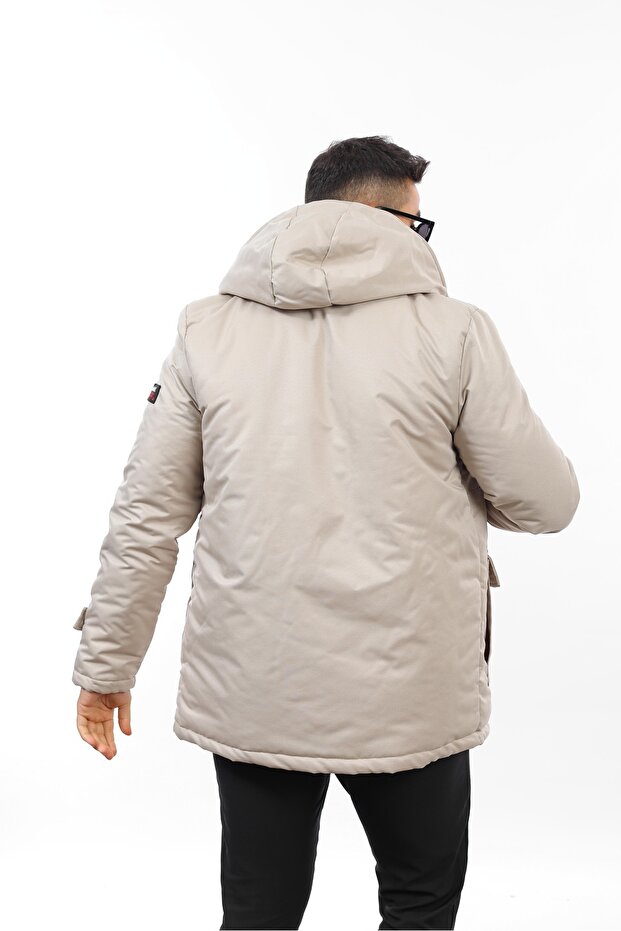 معطف شتوي طويل مع فرو من الداخل - 4