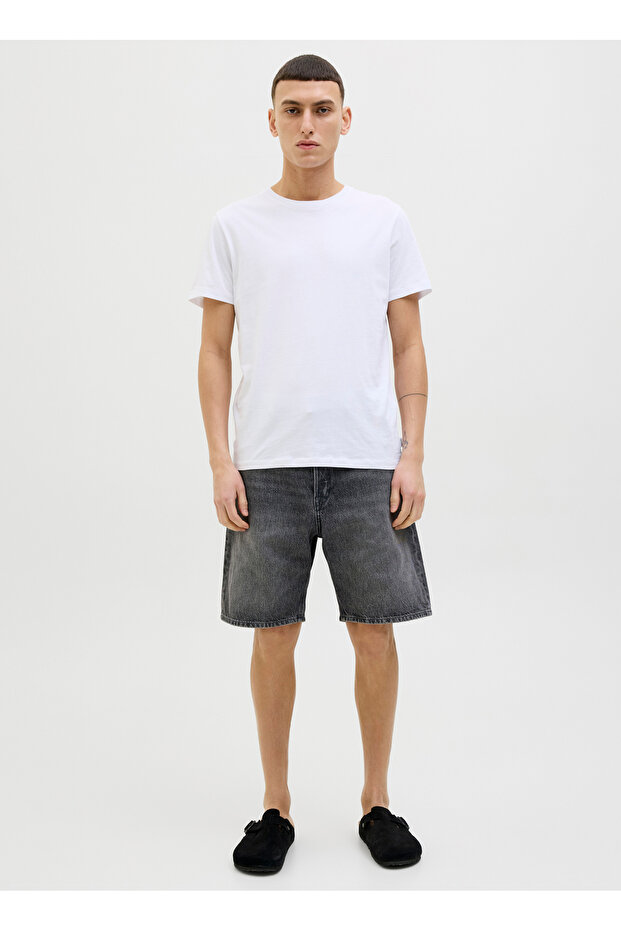 Jack & Jones Men's Jjıtony Relaxed Cut Jean Shorts 12269533 Black
