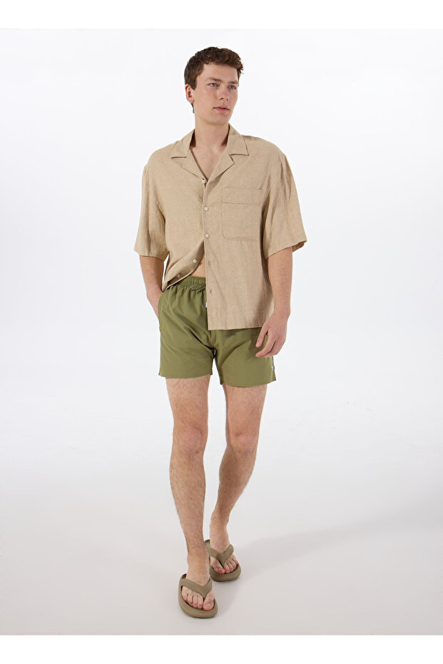 Yeşil Erkek Şort Mayo Iconic - 1