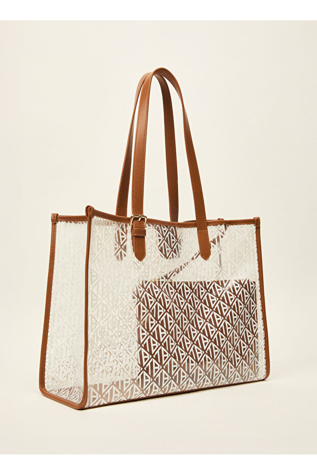 Oblique Monogram Şeffaf Alışveriş Çantası - 2