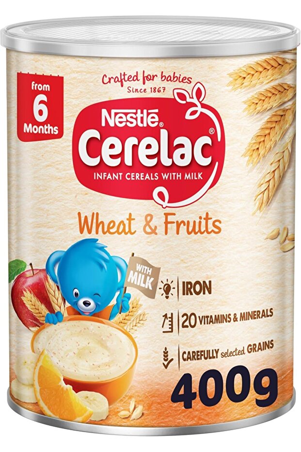 Nestle Infant Cereals With Iron + Wheat & Fruits From 6 Months 400g