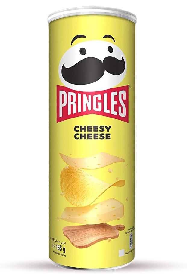 Cheesy Cheese Savory Crisp Potato Chips Canister Stack (165g)