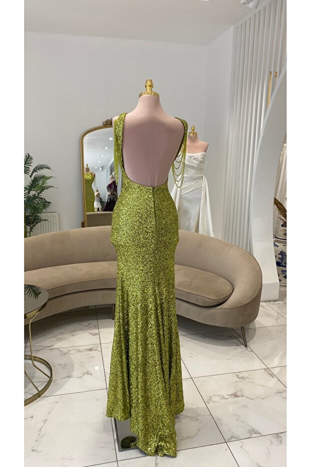 FULL PAYET ABİYE ELBİSE - 6