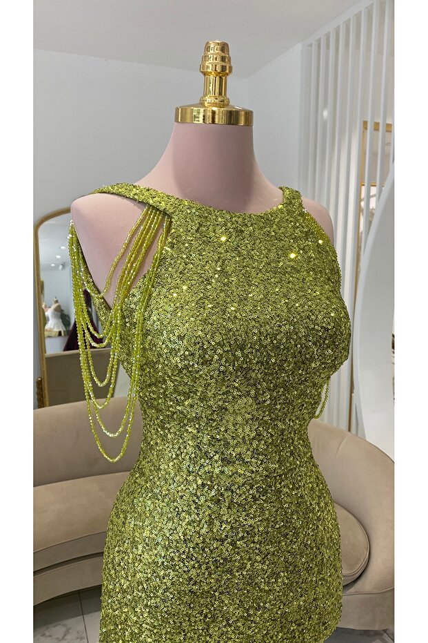 FULL PAYET ABİYE ELBİSE - 4