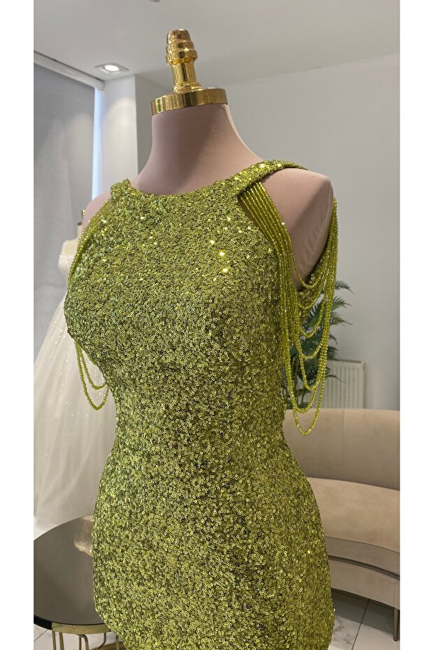 FULL PAYET ABİYE ELBİSE - 1