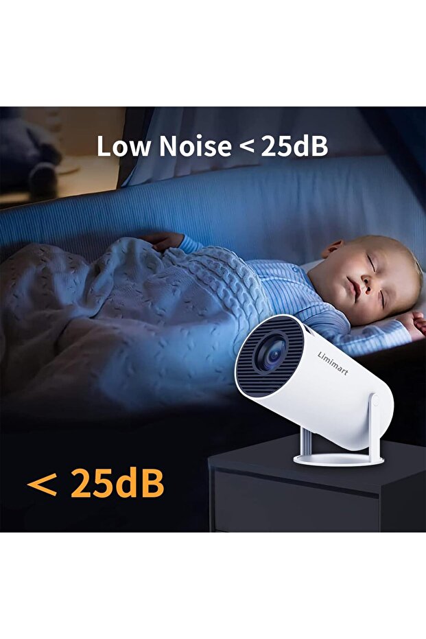 Portable 1080P Projector with Android 11, 5G WiFi, Bluetooth, 4K Support & 130" Display - 7