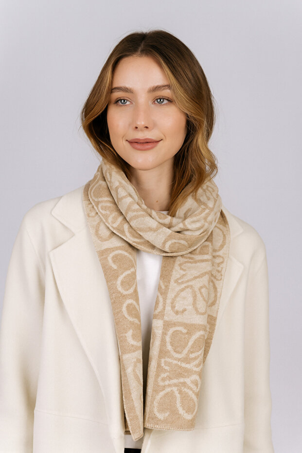 وشاح تريكو منقوشة - 1